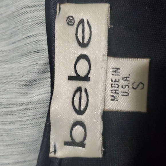 Bebe Dress women's sz small black gown lined sheer Fabric cut-outs strappy glam - Picture 3 of 15